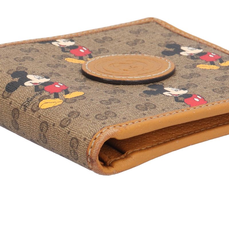 Gucci Disney Collaboration Mini Wallet Micro GG Supreme Bifold Wallet GG
