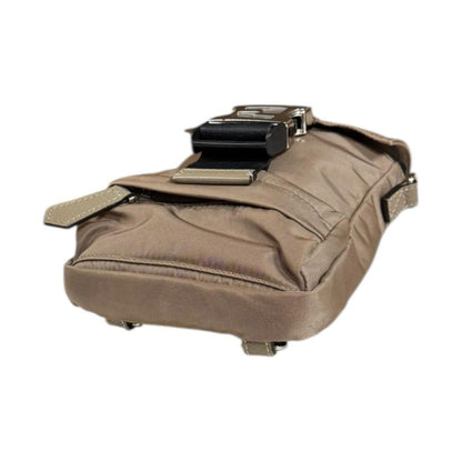 Fendiness Shoulder Bag Nylon 7vz068 Brown Mens Fendi Preowned Fendi