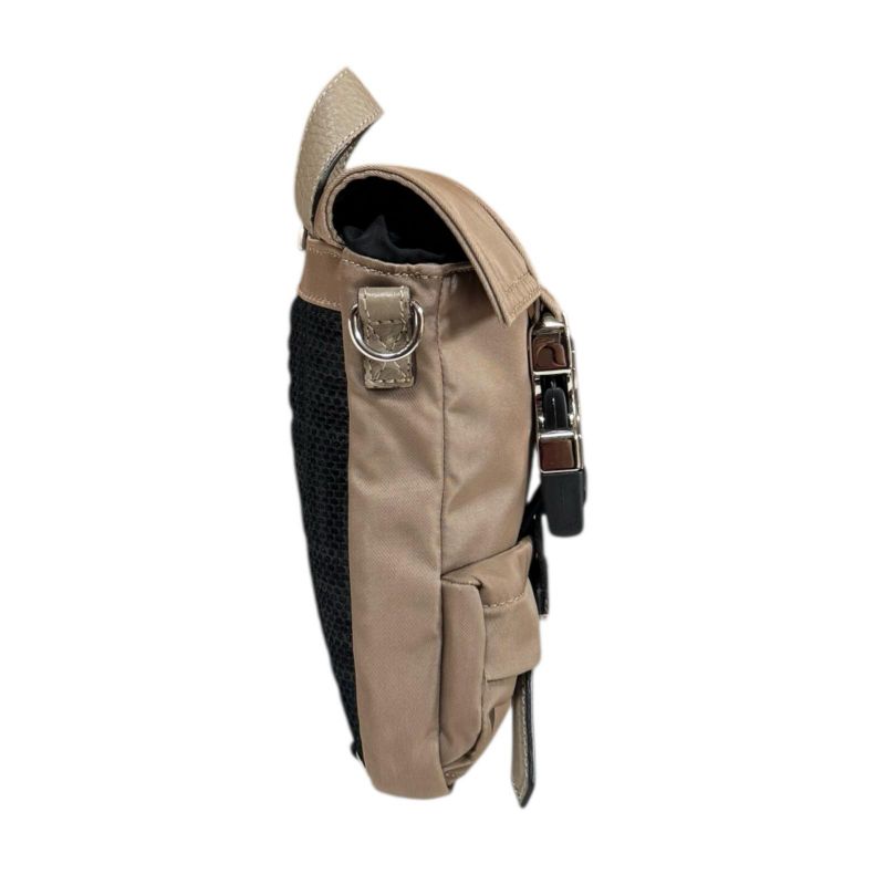 Fendiness Shoulder Bag Nylon 7vz068 Brown Mens Fendi Preowned Fendi