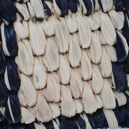 Loewe Font Tote Mini Alf1v46x10 Shoulder Bag Raffia Leather Black Natural