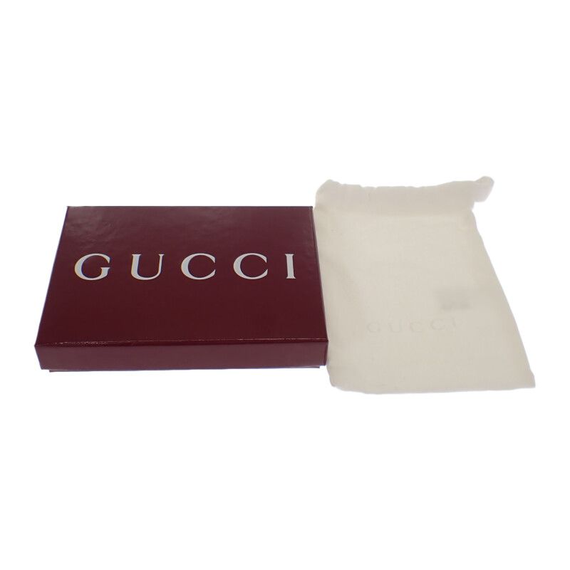 Gucci Imprint 835151aae511000 Card Case GG Embossed Grain Leather Black Men's