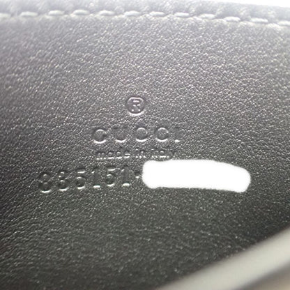 Gucci Imprint 835151aae511000 Card Case GG Embossed Grain Leather Black Men's