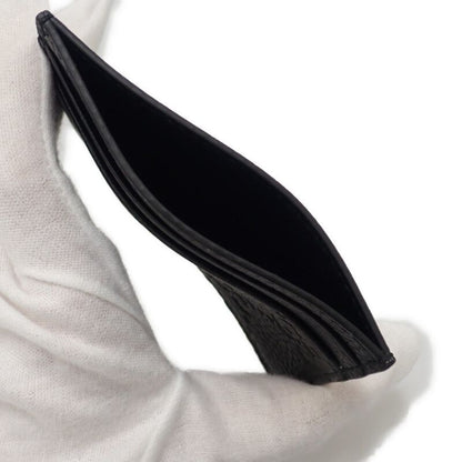 Gucci Imprint 835151aae511000 Card Case GG Embossed Grain Leather Black Men's