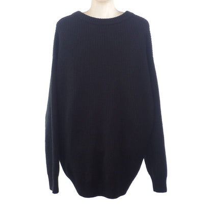 Celine Oversize S 2a19r423p.38no Sweater Wool Black Women's Logo Knit Top