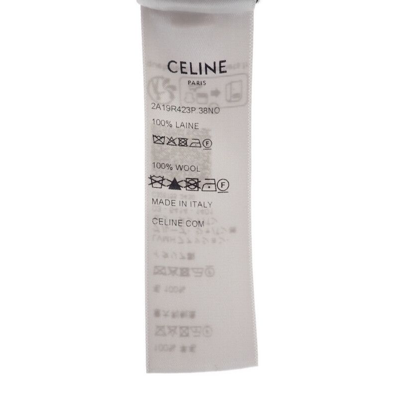 Celine Oversize S 2a19r423p.38no Sweater Wool Black Women's Logo Knit Top