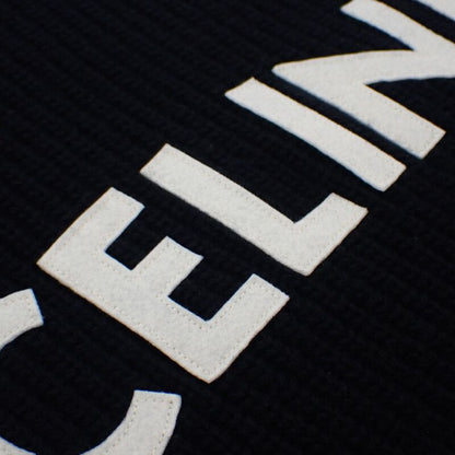 Celine Oversize S 2a19r423p.38no Sweater Wool Black Women's Logo Knit Top