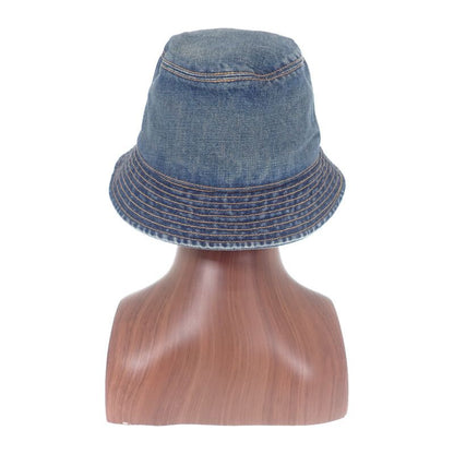 Celine Trail Wash Denim Bucket S Hat Cotton Blue Men's Casual [grade A