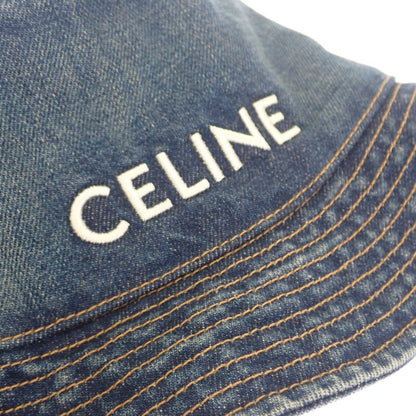 Celine Trail Wash Denim Bucket S Hat Cotton Blue Men's Casual [grade A