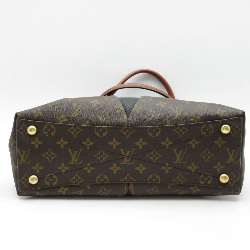 Louis Vuitton V Tote MM M43948 Monogram Women's Tote Bag Brown Excellent