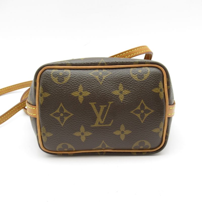 Louis Vuitton Nano Noe M41346 Monogram Women's Shoulder Bag Brown Excellent