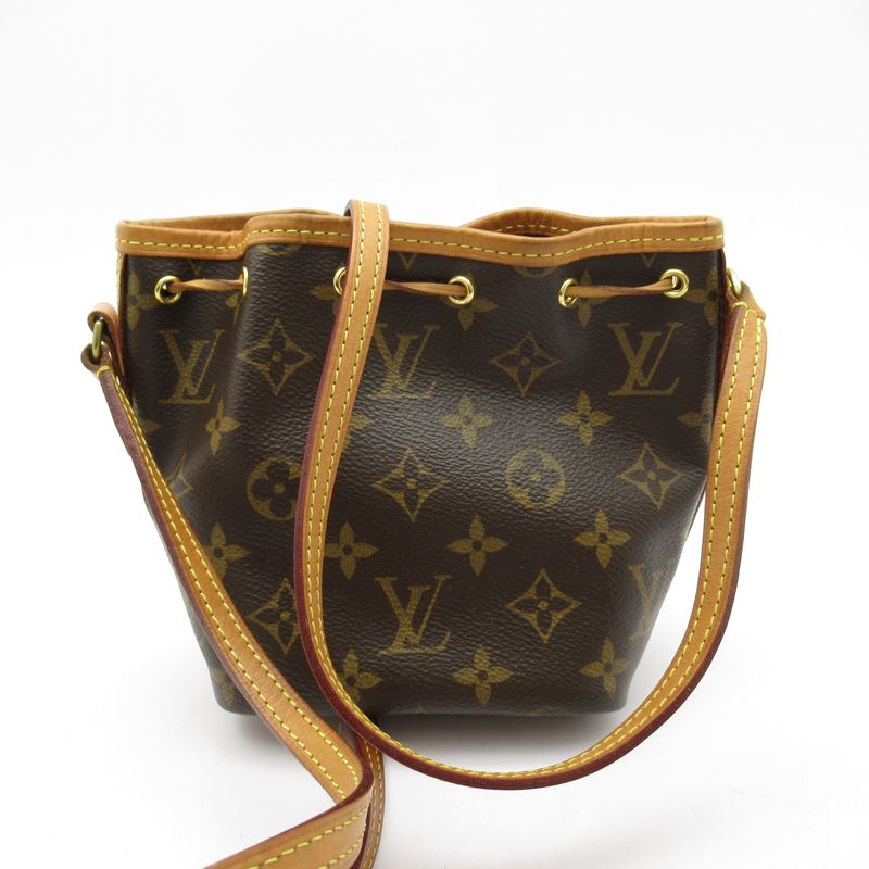 Louis Vuitton Nano Noe M41346 Monogram Women's Shoulder Bag Brown Excellent