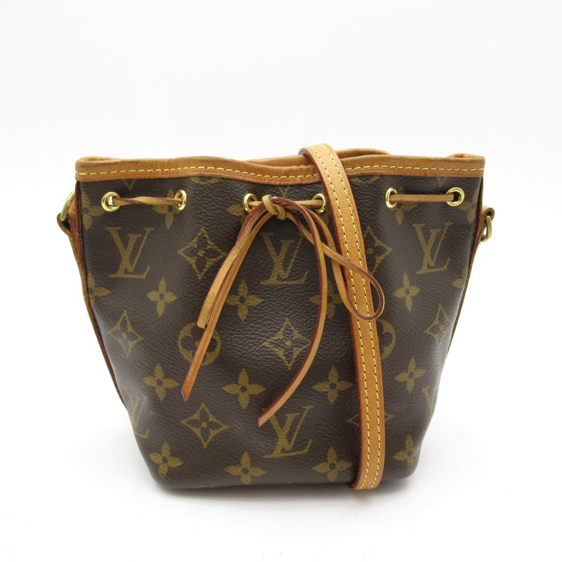 Louis Vuitton Nano Noe M41346 Monogram Women's Shoulder Bag Brown Excellent