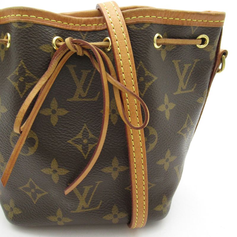 Louis Vuitton Nano Noe M41346 Monogram Women's Shoulder Bag Brown Excellent