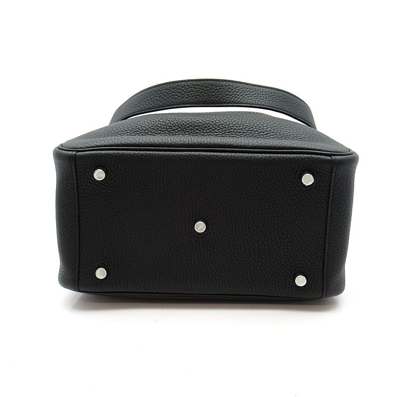 Hermes Lindy 26 Taurillon Clemence Women's Shoulder Bag Black Excellent