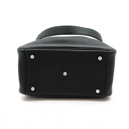 Hermes Lindy 26 Taurillon Clemence Women's Shoulder Bag Black Excellent