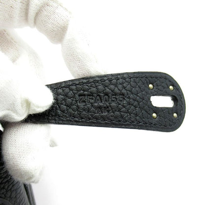 Hermes Lindy 26 Taurillon Clemence Women's Shoulder Bag Black Excellent