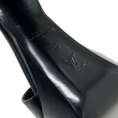 Louis Vuitton Afterglow Line Monogram Sandals Shoes Leather Black Brown Unused