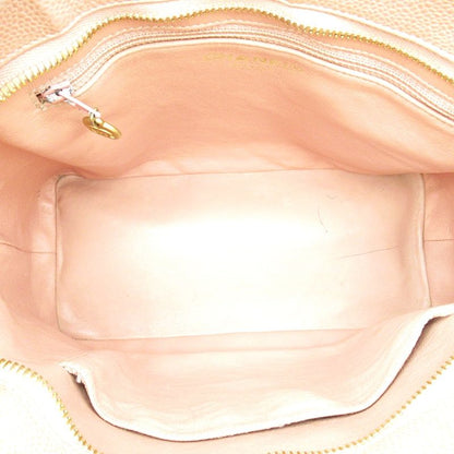Chanel Reproduction Tote A01804 Caviar Skin Ladies Tote Bag Pink Excellent