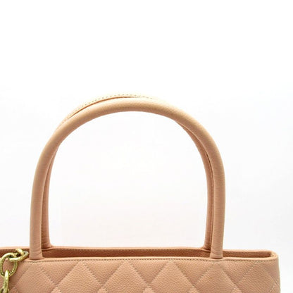 Chanel Reproduction Tote A01804 Caviar Skin Ladies Tote Bag Pink Excellent