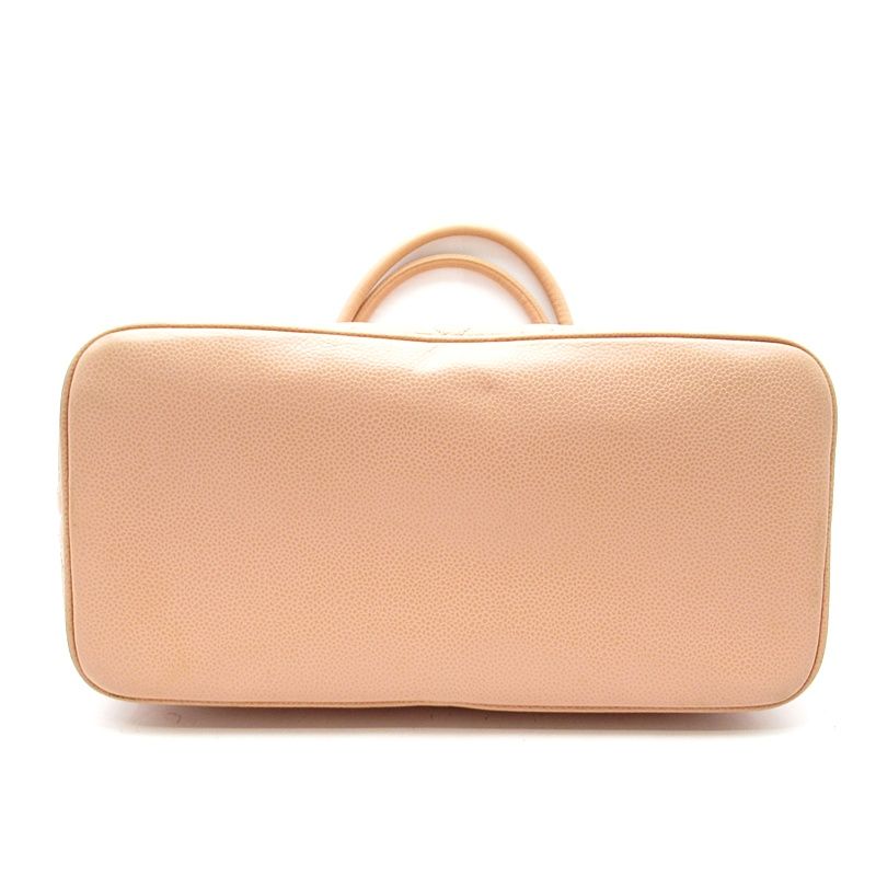 Chanel Reproduction Tote A01804 Caviar Skin Ladies Tote Bag Pink Excellent