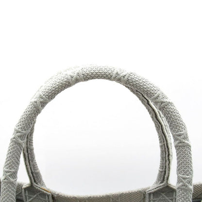 Dior Book Tote Medium Canvas Women's Tote Bag Gray Excellent Condition