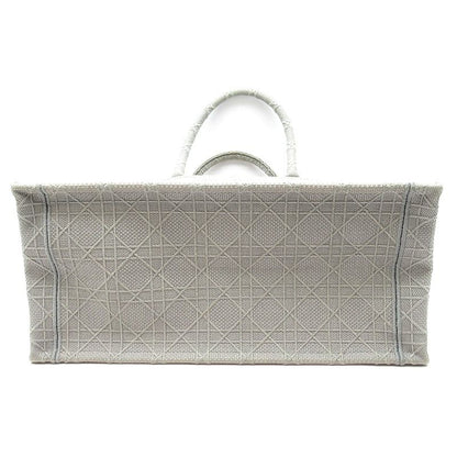 Dior Book Tote Medium Canvas Women's Tote Bag Gray Excellent Condition