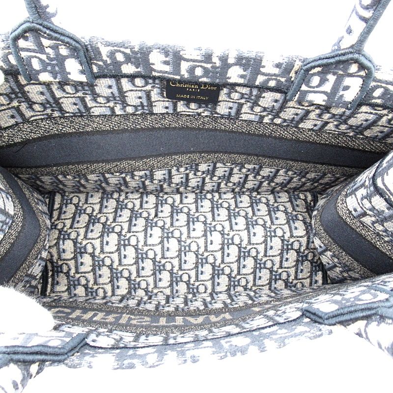 Dior Oblique Book Tote Medium M1296zriw_m828 Canvas Women Tote Bag Navy