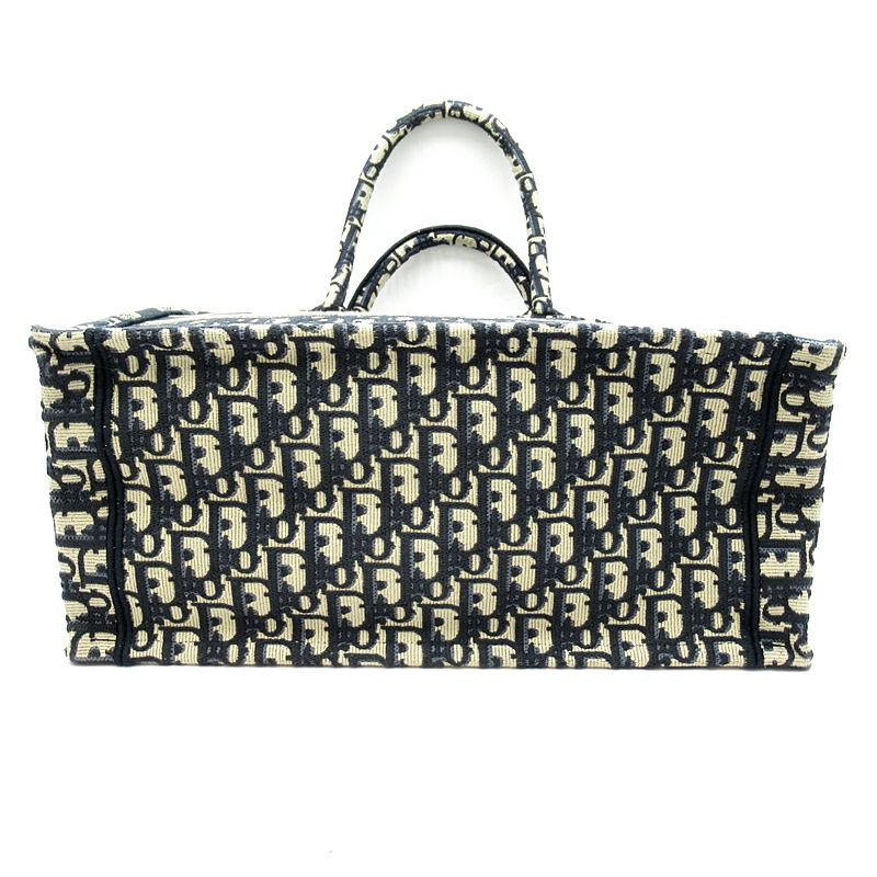 Dior Oblique Book Tote Medium M1296zriw_m828 Canvas Women Tote Bag Navy