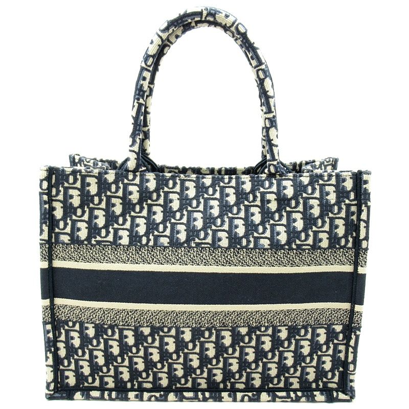 Dior Oblique Book Tote Medium M1296zriw_m828 Canvas Women Tote Bag Navy