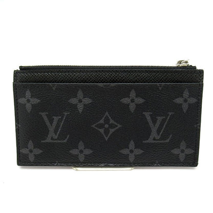 Louis Vuitton Coin Card Holder M30271 Eclipse Taiga Llama Men's Noir Black