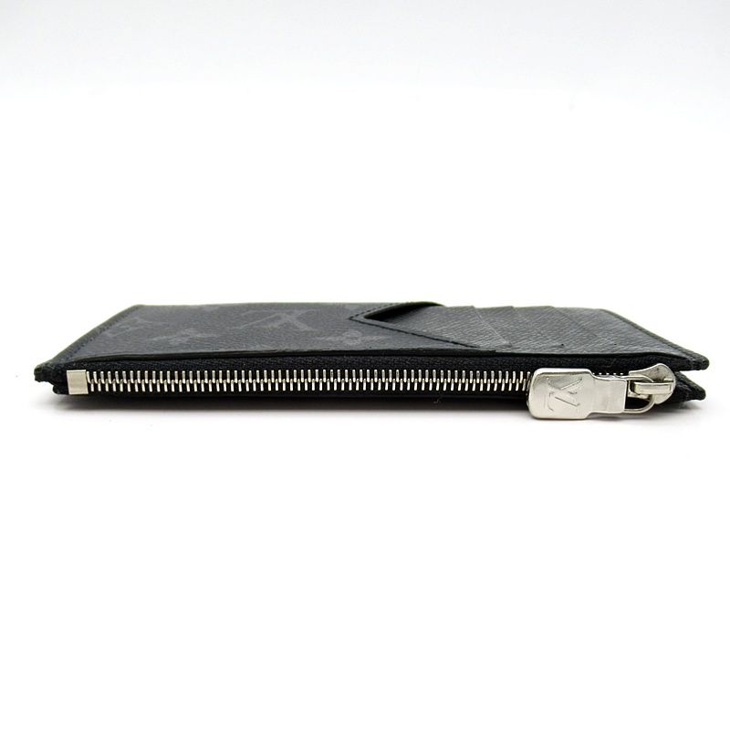 Louis Vuitton Coin Card Holder M30271 Eclipse Taiga Llama Men's Noir Black