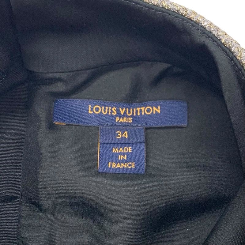 Louis Vuitton Dress Polyester Gold Silver 21 AW Studded Bijou