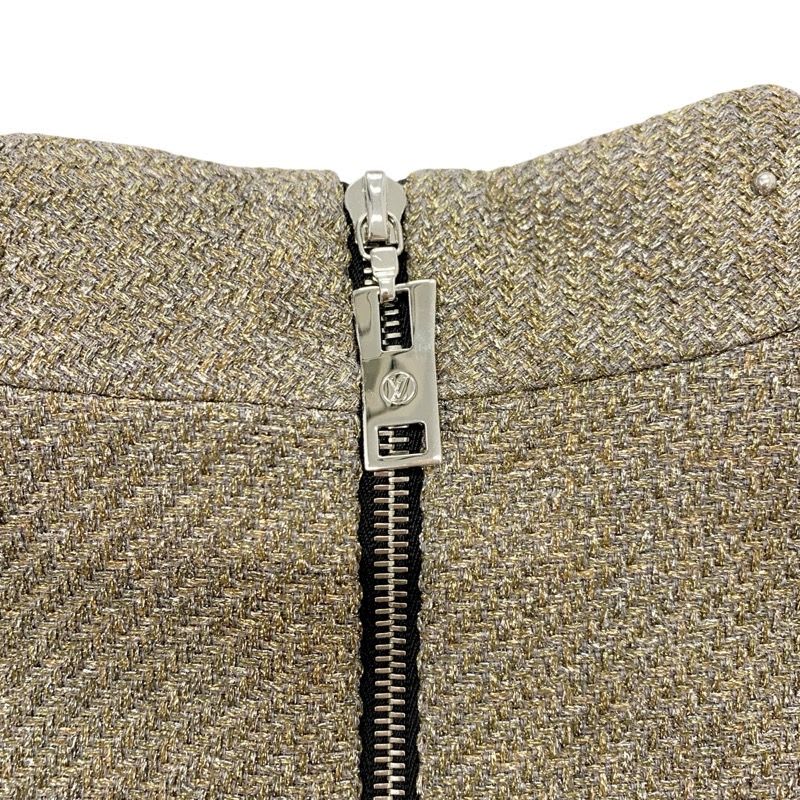 Louis Vuitton Dress Polyester Gold Silver 21 AW Studded Bijou
