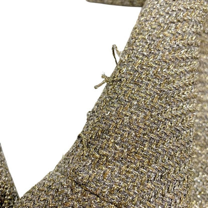 Louis Vuitton Dress Polyester Gold Silver 21 AW Studded Bijou