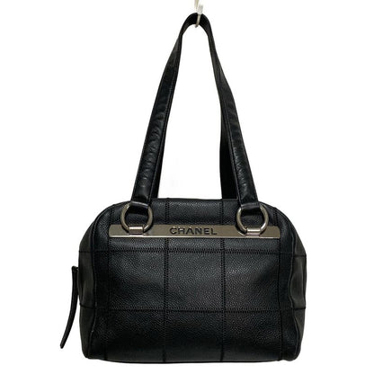 Chanel Shoulder Bag Chocolate Bar Black