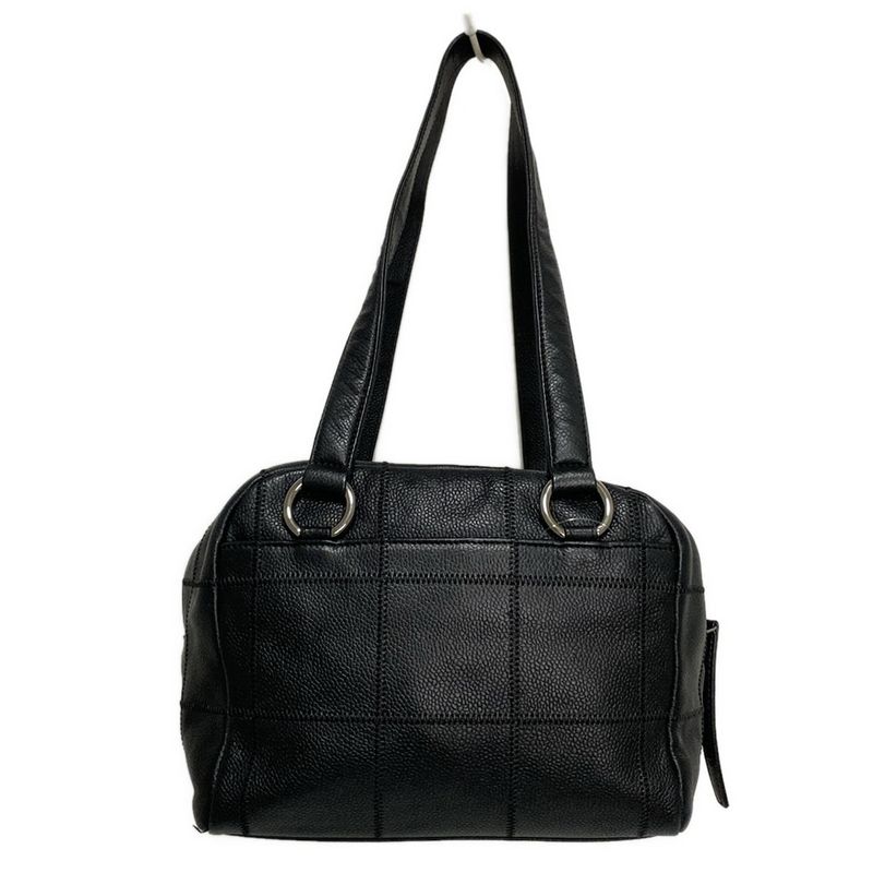 Chanel Shoulder Bag Chocolate Bar Black