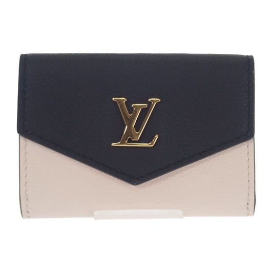 Louis Vuitton Portefeuille Lock Mini M80984 Trifold Wallet Grain Calf Leather