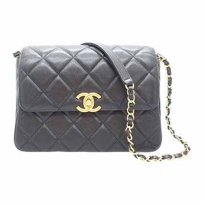 Chanel Small Flap Bag As4908 Shoulder Bag Caviar Skin Black Gold Hardware