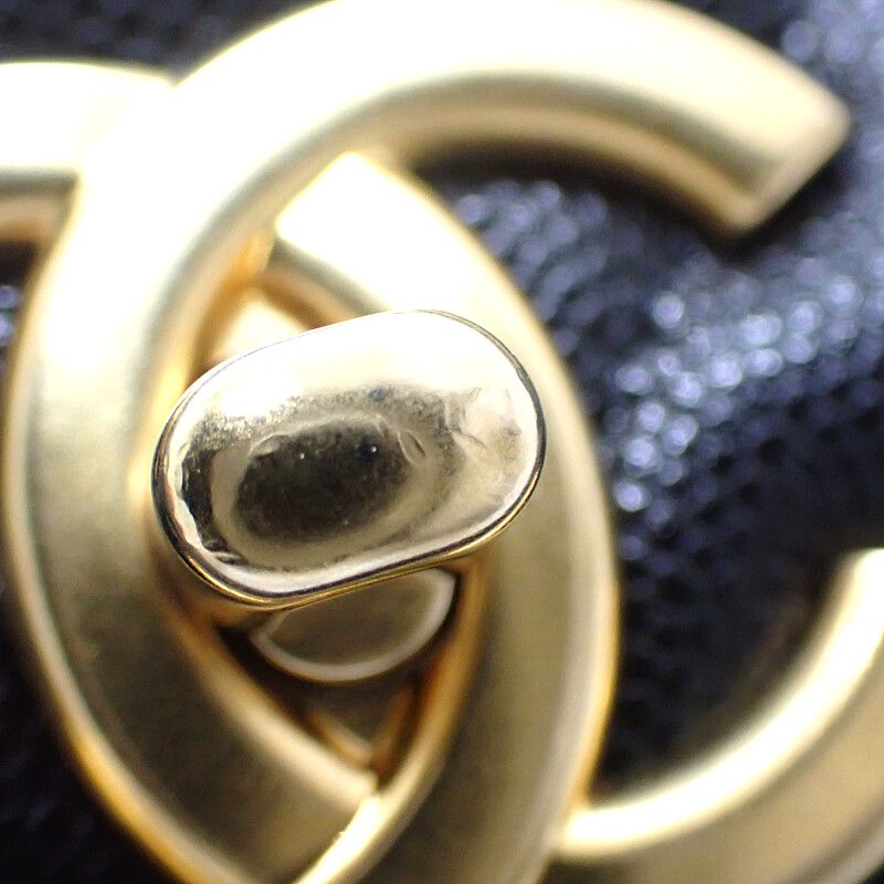 Chanel Small Flap Bag As4908 Shoulder Bag Caviar Skin Black Gold Hardware