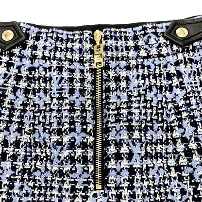 Louis Vuitton Monogram Bottoms Multicolor Skirt Tweed Leather Accent 22SS