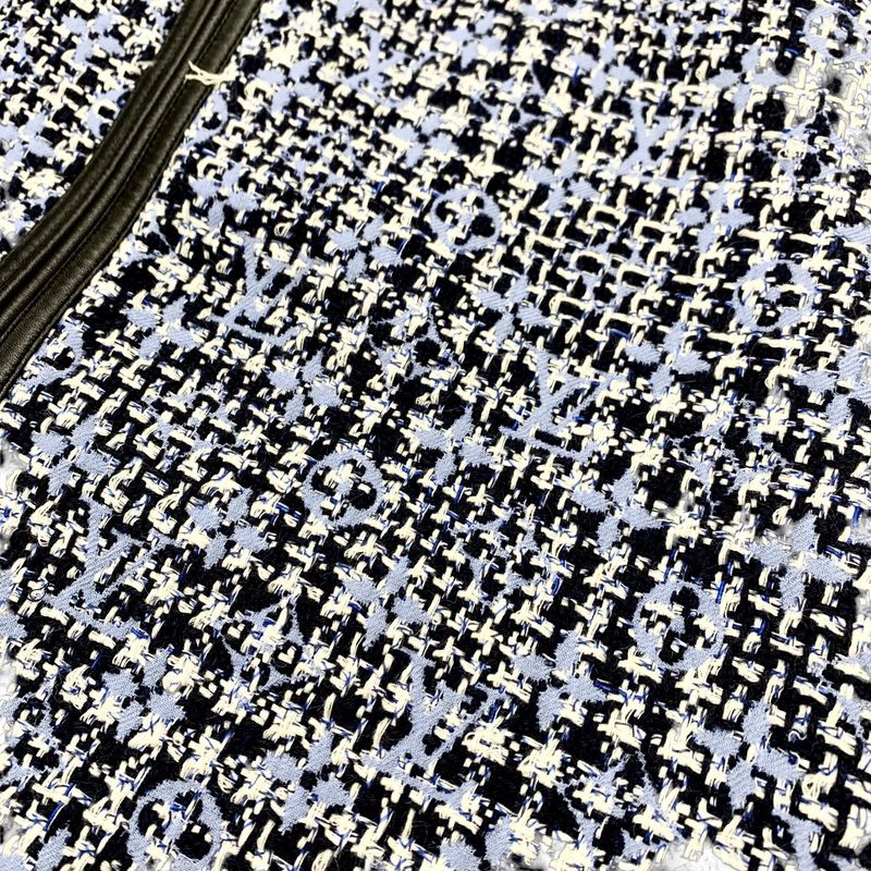 Louis Vuitton Monogram Bottoms Multicolor Skirt Tweed Leather Accent 22SS