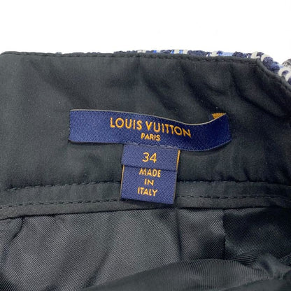 Louis Vuitton Monogram Bottoms Multicolor Skirt Tweed Leather Accent 22SS