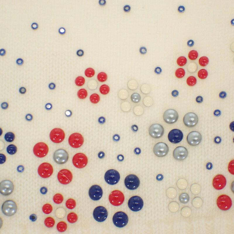 Chanel Flower Beaded 34 P43016k04343_aw005 Cardigan Cashmere White Ladies