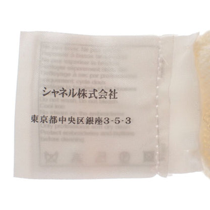 Chanel Flower Beaded 34 P43016k04343_aw005 Cardigan Cashmere White Ladies