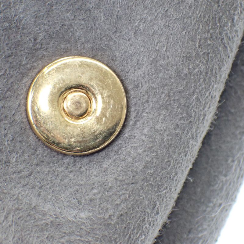 Dior Bobby Medium Shoulder Bag Suede Mouton Gray Gold Hardware Women's Fall