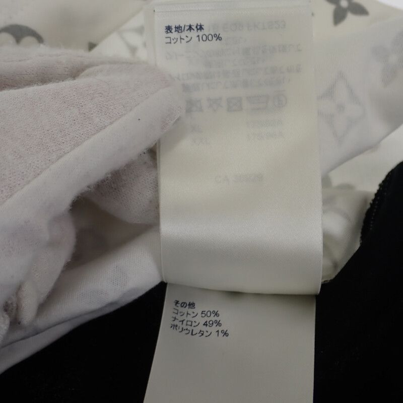 Louis Vuitton Silver Monogram T-shirt L Short Sleeve T-shirt Crew Neck Cotton