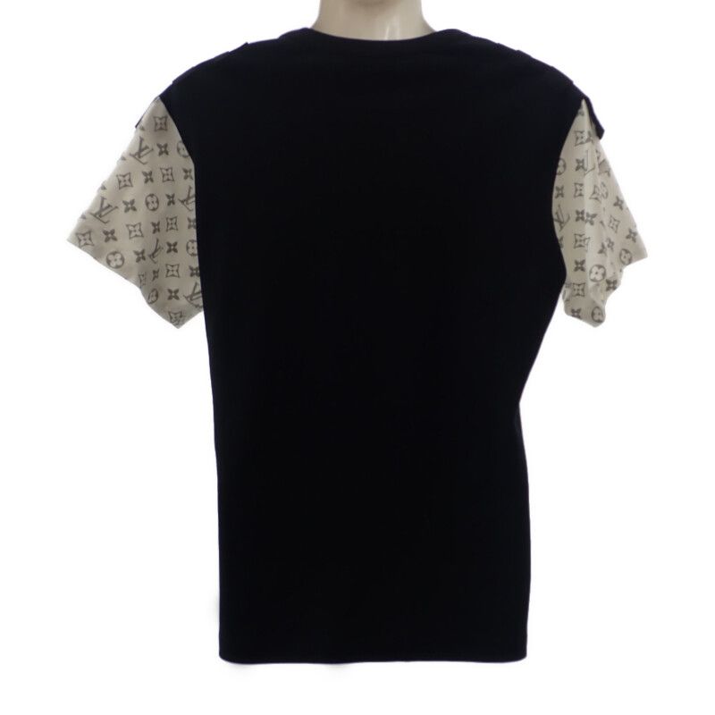 Louis Vuitton Silver Monogram T-shirt L Short Sleeve T-shirt Crew Neck Cotton