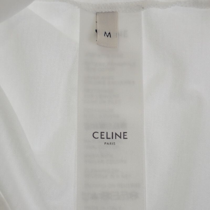 Celine Loose T-shirt M 2x681671q.01cc Short Sleeve T-shirt Cotton Chalk Black