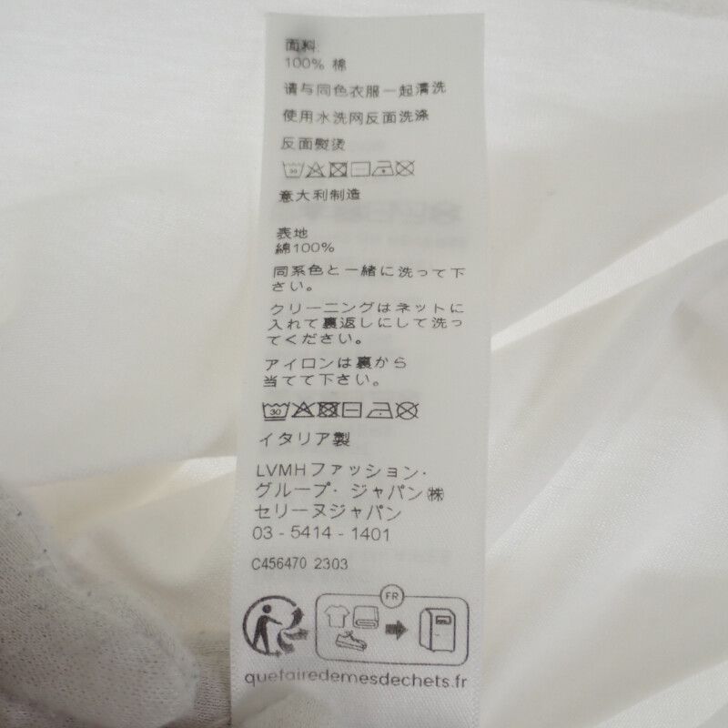 Celine Loose T-shirt M 2x681671q.01cc Short Sleeve T-shirt Cotton Chalk Black