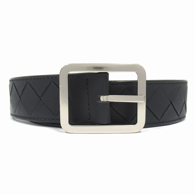 Bottega Veneta Intrecciato Leather Belt Square Buckle Size 85cm (33.46in) 34in